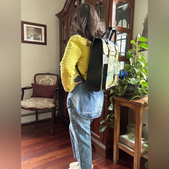 Dr Martens Leather Backpack William Blake Print Unisex Rare - Picture 11 of 13